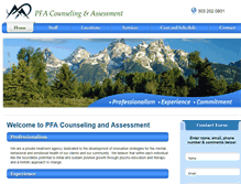 Tablet Screenshot of pfacounselingandassessment.com